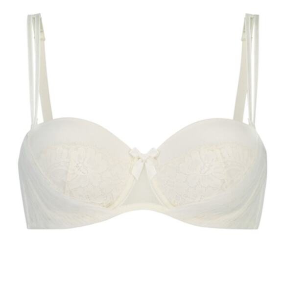 NWOT Hunkemoller Catrin Padded Strapless Underwired Bra – White 34DD/E - Picture 3 of 7
